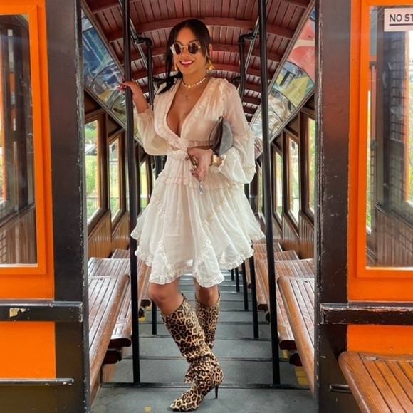 Love Me Ivory Romantic Ruffle Midi Dress - Picture 3 of 7